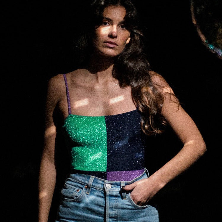 Damer Højskåret Funklende Én-delt Badetøj Stilla