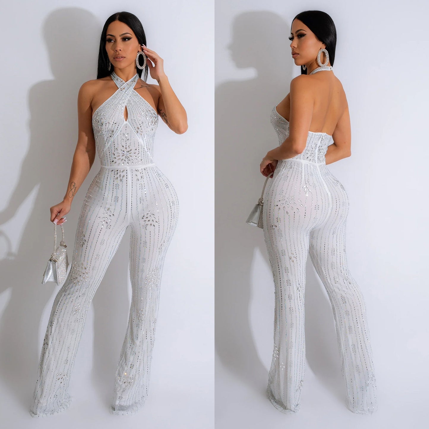 Dame Glamourøs Jumpsuit med forførende Udsnit Stilla
