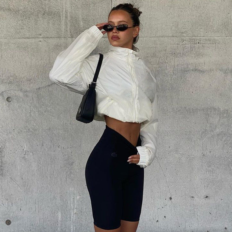 Stilla | Street Style Lynlås Ståkrave Kort Jakke