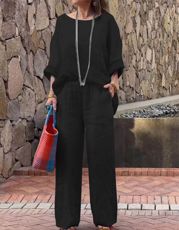 Dame Letvægts To-delt Afslappet Jumpsuit Sæt Stilla