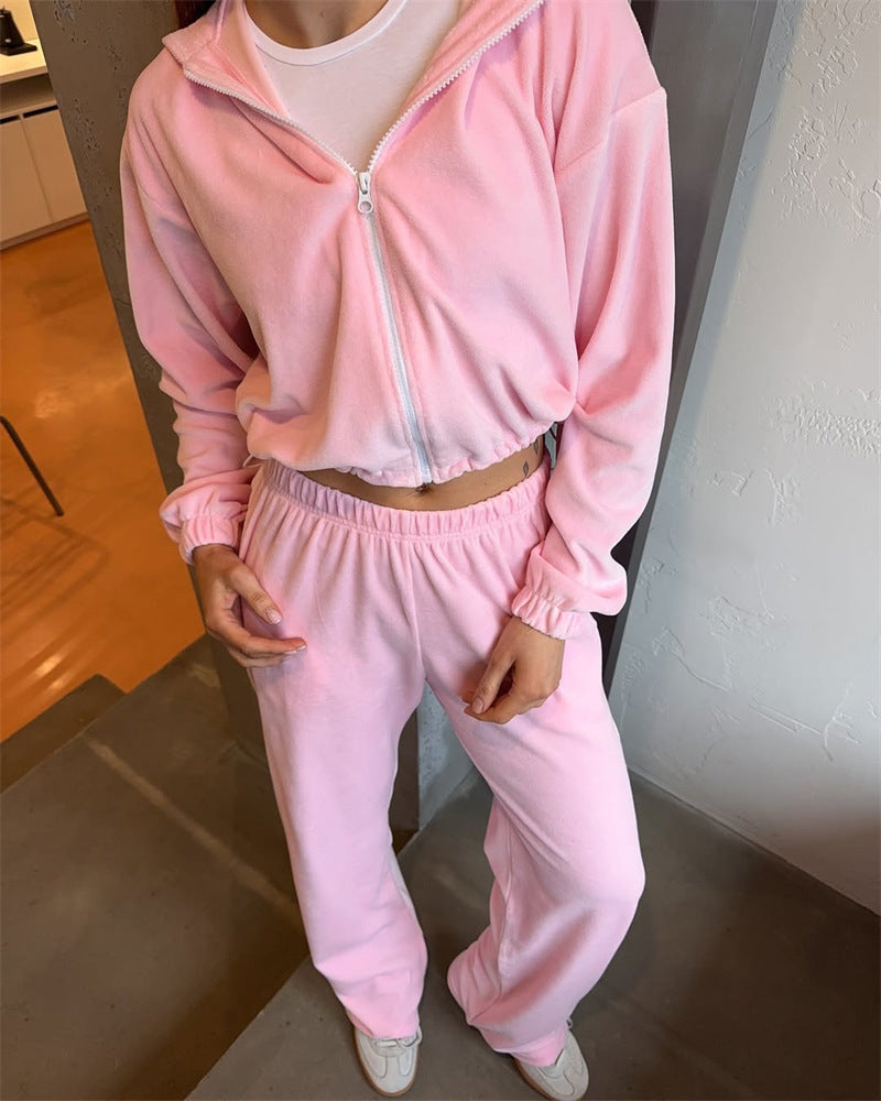 Dame afslappet Gekrauster fritidsjakke-sæt Stilla