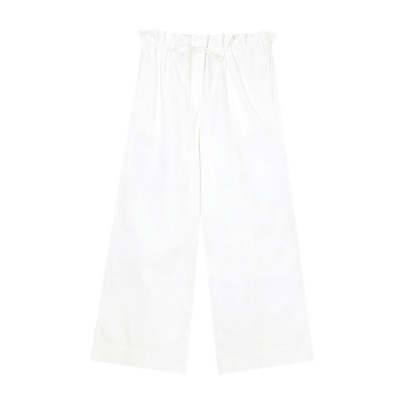 Dame afslappet stofbukser med elastisk bund og justerbar snor Stilla