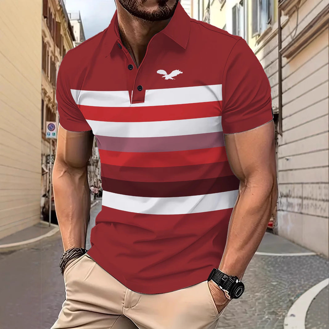 Herre poloshirt med stærk farveblokering og moderne snit Stilla
