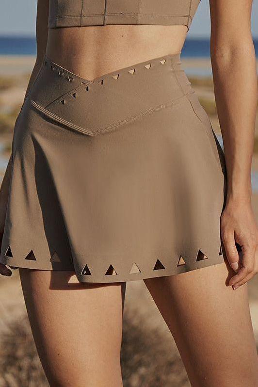 Stilla | A-linje V Talje Foret Tennis Miniskirt Dragt