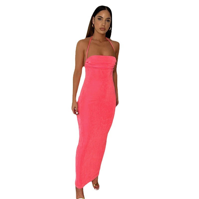 Dame Elegant Draperet Slipkjole Stilla