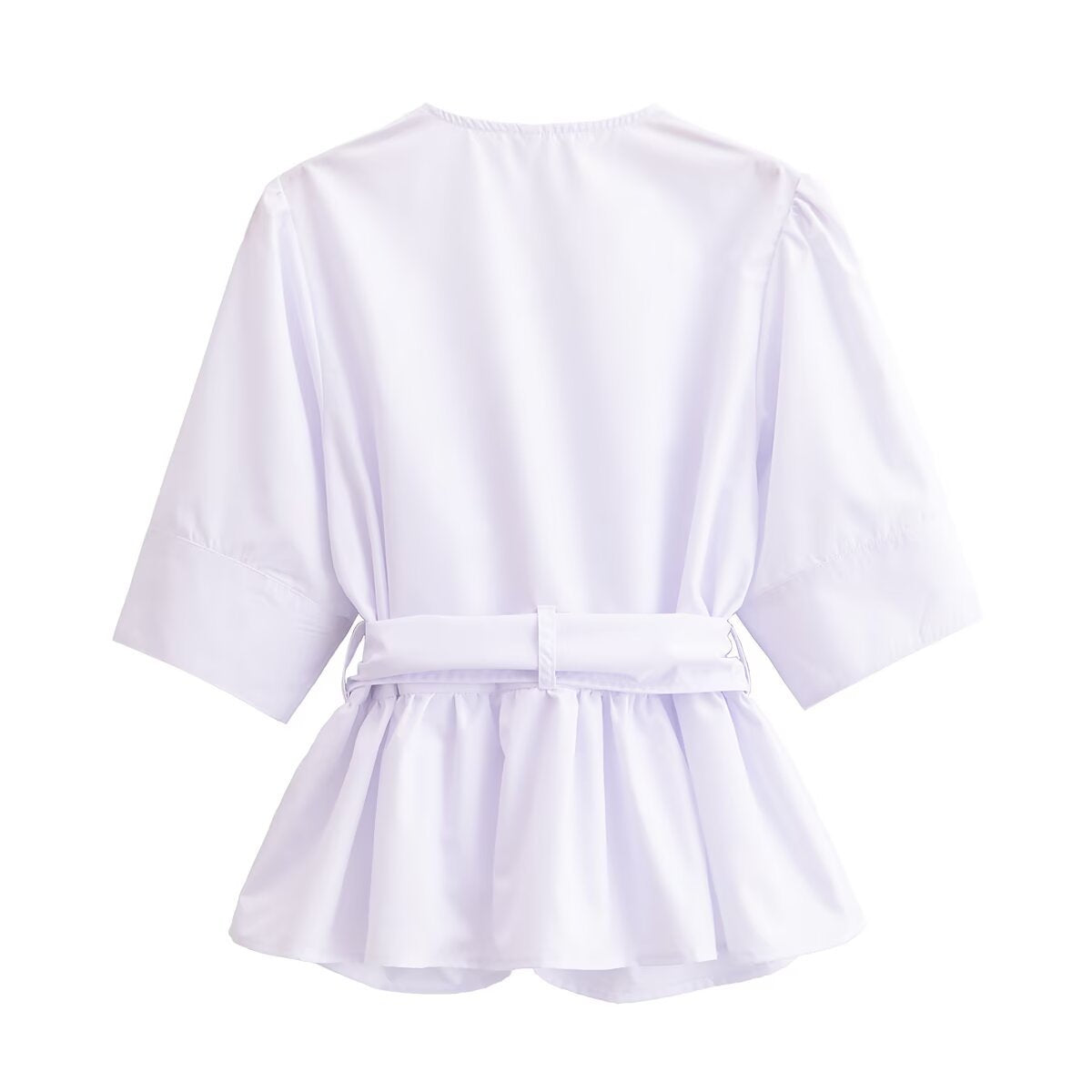 Dame elegant bluse med bånddetaljer Stilla