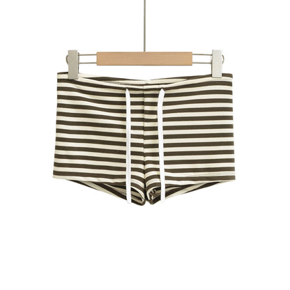 Dame badeshorts med elastisk talje og moderigtigt stribemønster Stilla