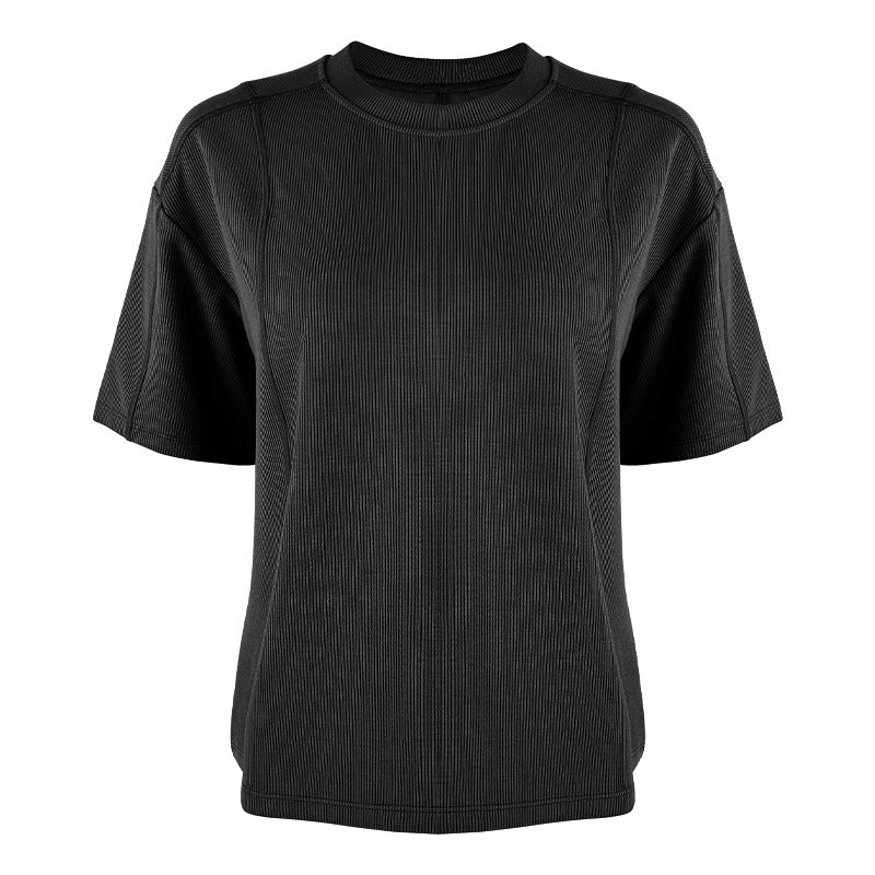 Dame afslappet oversized sports t-shirt i åndbart strukturstof Stilla