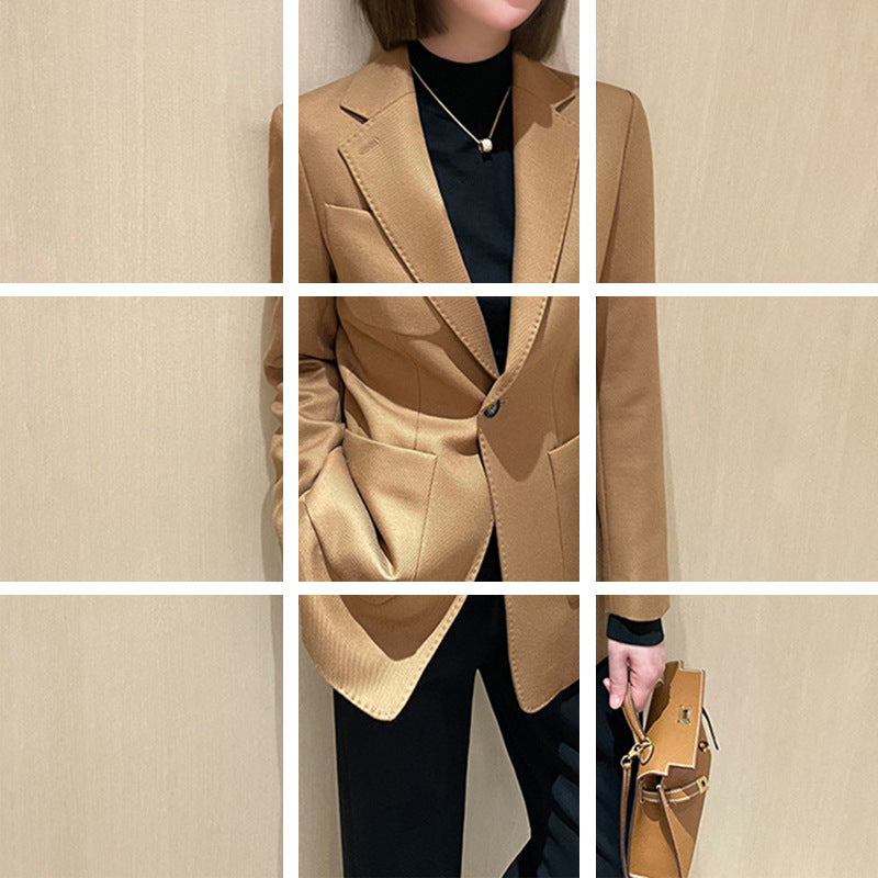 Dame elegant blazerjakke med dobbelknaplukning og feminin pasform Stilla