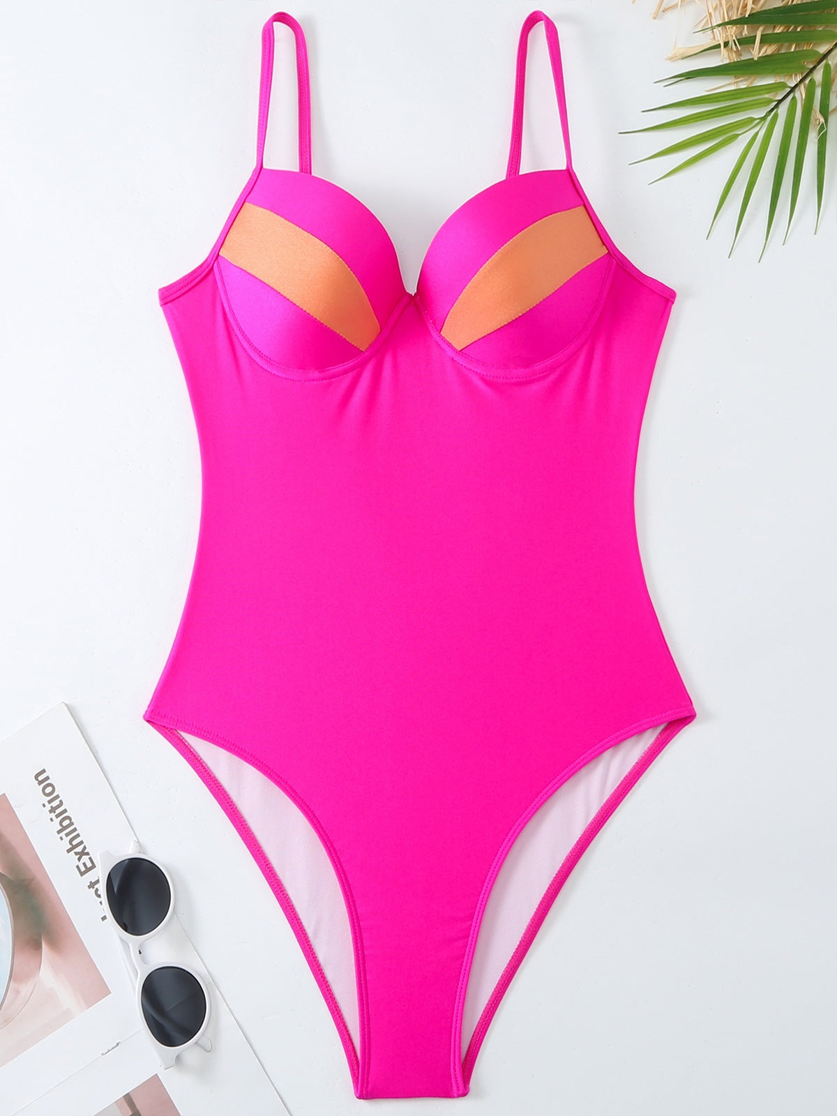 Dame elegant badedragt med raffinerede glansdetaljer og matchende maxiskørt Stilla