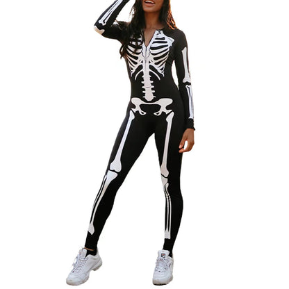 Femme Skeleton Print Bodysuit Stilla