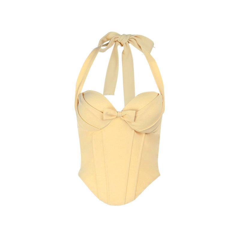 Dame Elegant Halter Corsage Top Stilla