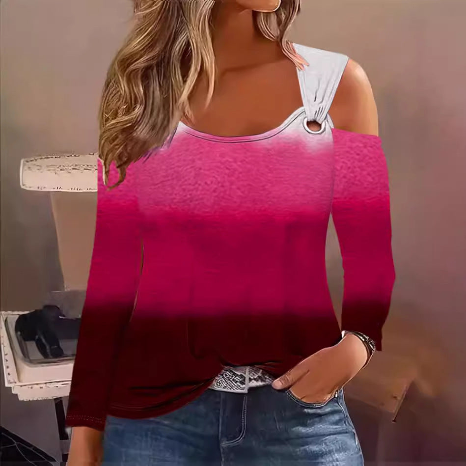 Dame afslappet top med asymmetrisk snit og mode accenter Stilla