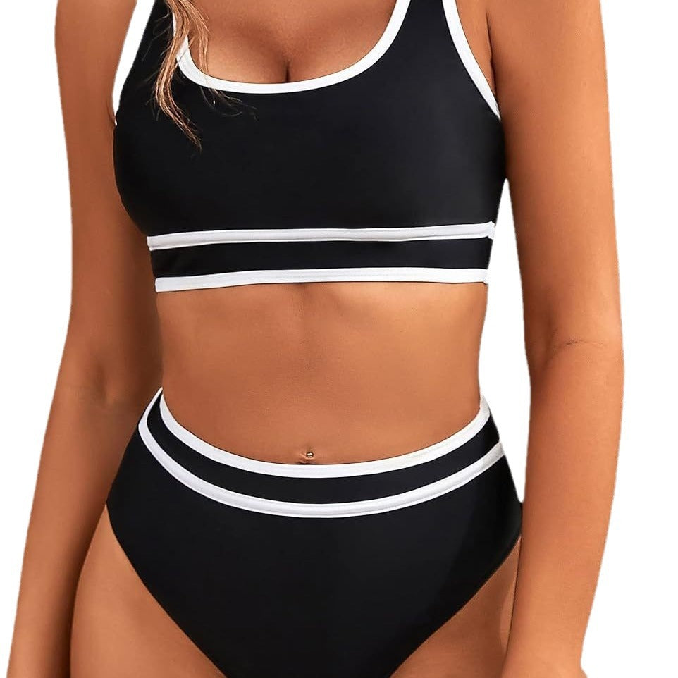 Dame Sporty bikini sæt med brede stropper og høj skæring Stilla