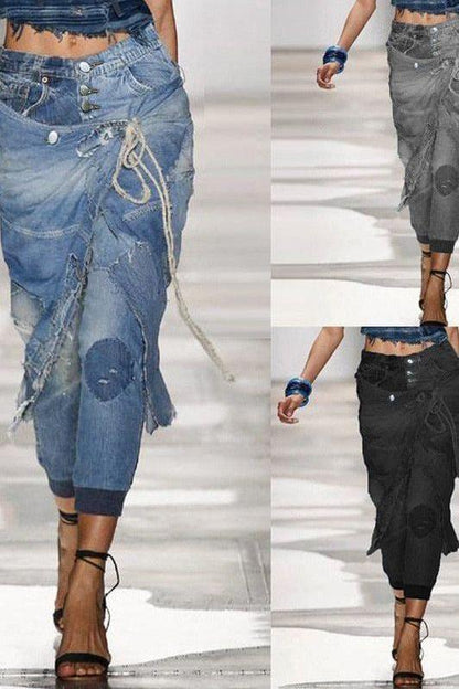 Stilla | Revnet Snøre Threaded Jeans