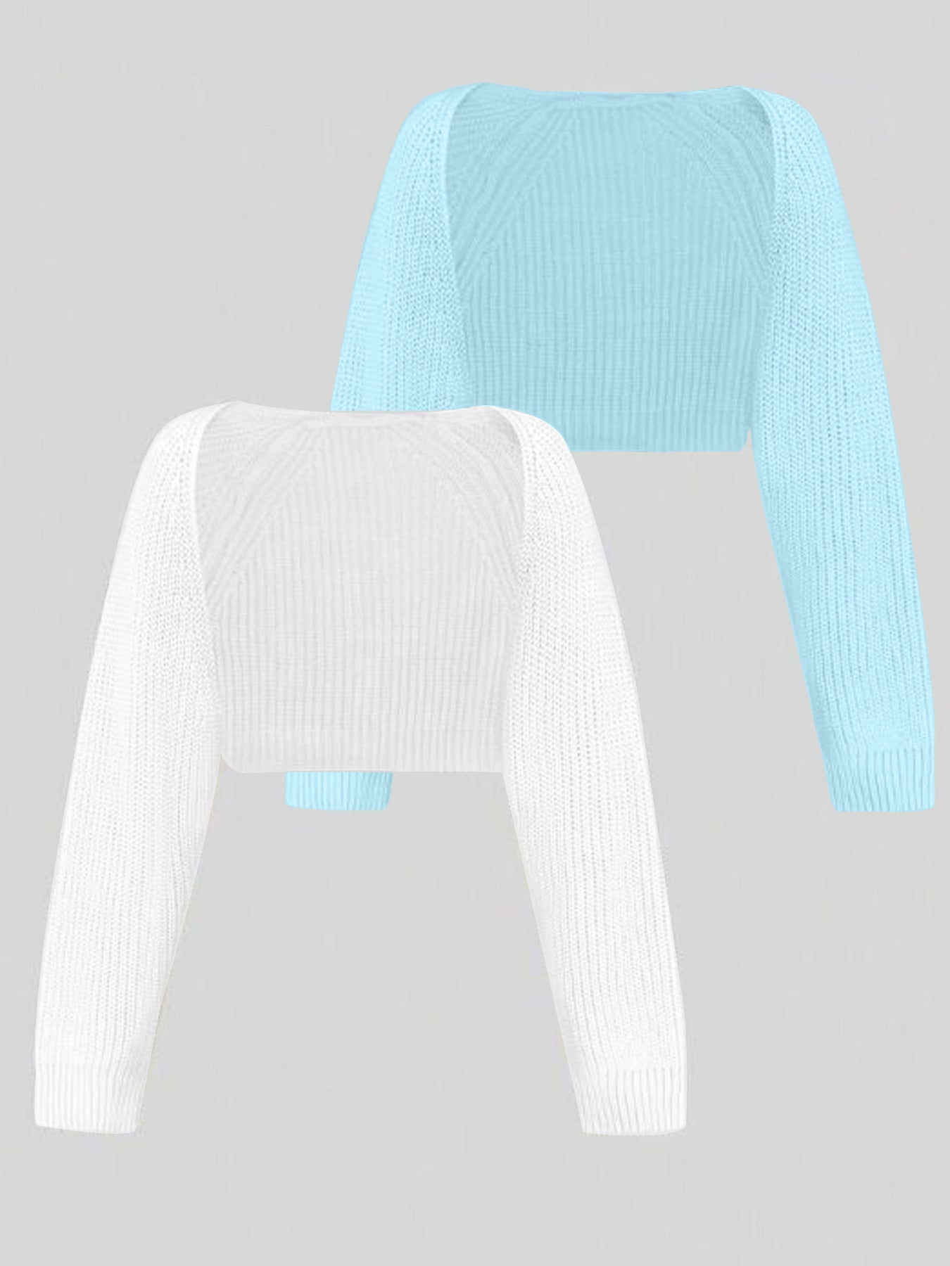 Dame cropped strikoverdel med dropped shoulders og fint ribmønster Stilla