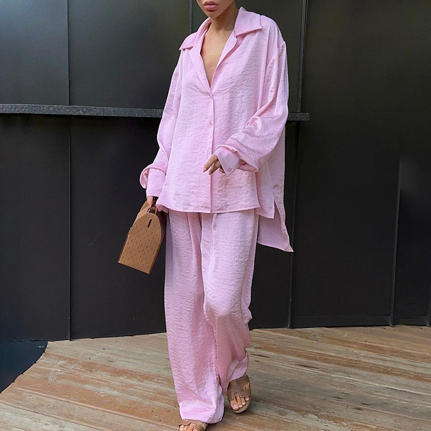 Dame afslappet loungewear-sæt med løs pasform og elegant look Stilla