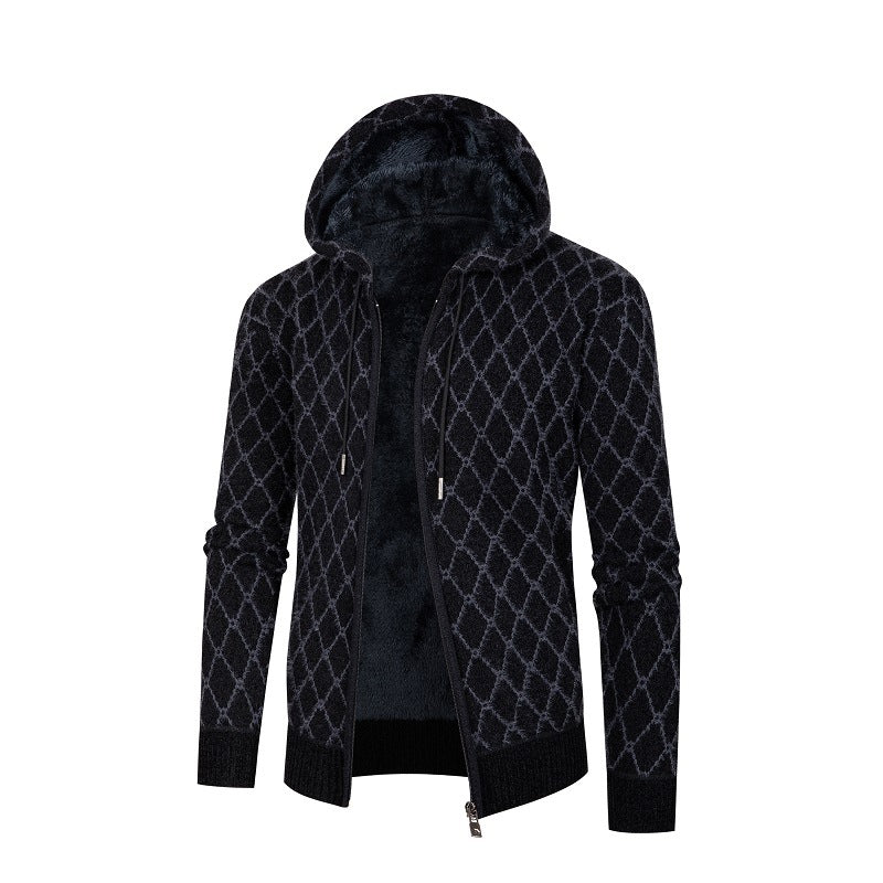 Herrer Stylish Fleece-futter Zip Hoodie Stilla