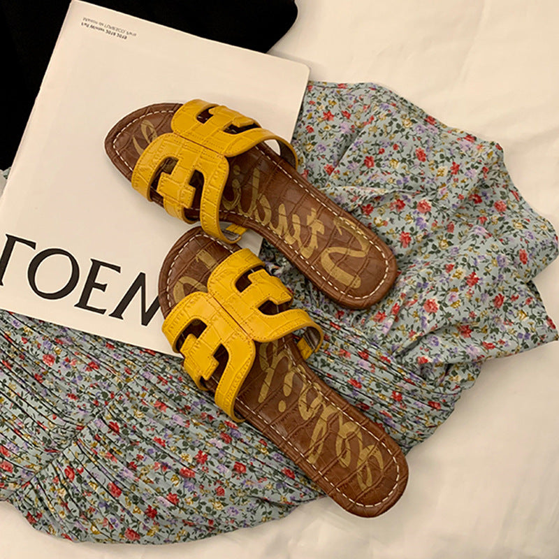 Dame Åben-Tå Rutsjesandaler med Dekorative Remme Stilla