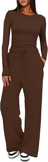 Dame Komfortabel Jumpsuit med bred ben og praktisk bælte Stilla