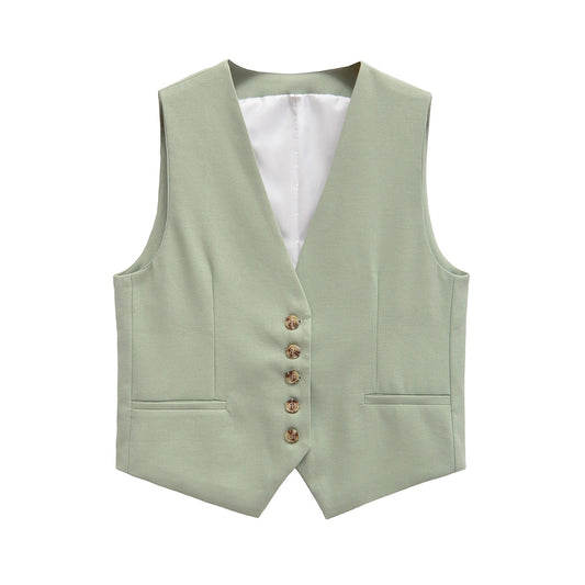 Femme Elegantes Målrettet Vest Stilla