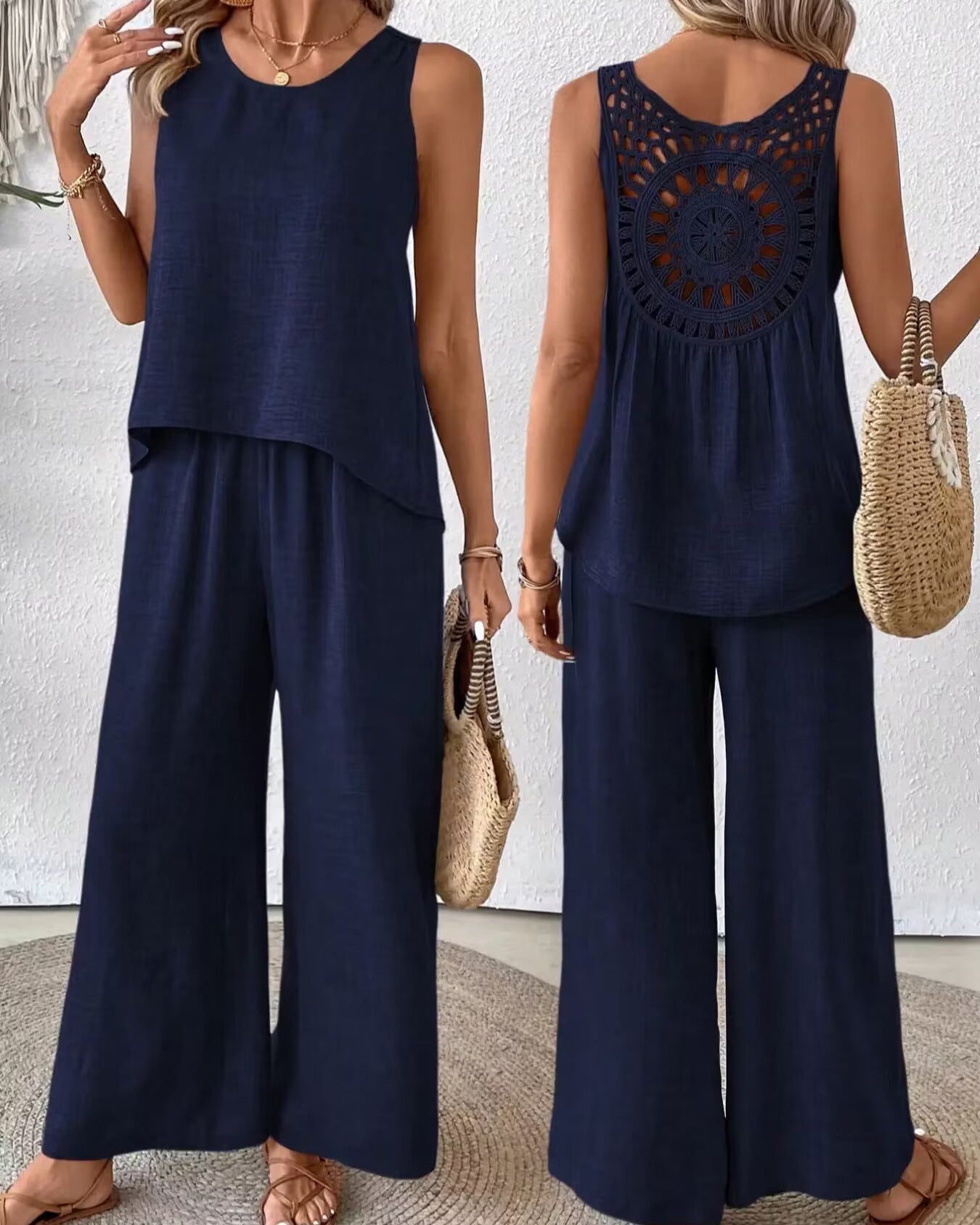 Dame Løst skåret Jumpsuit med dekorative skuldre Stilla