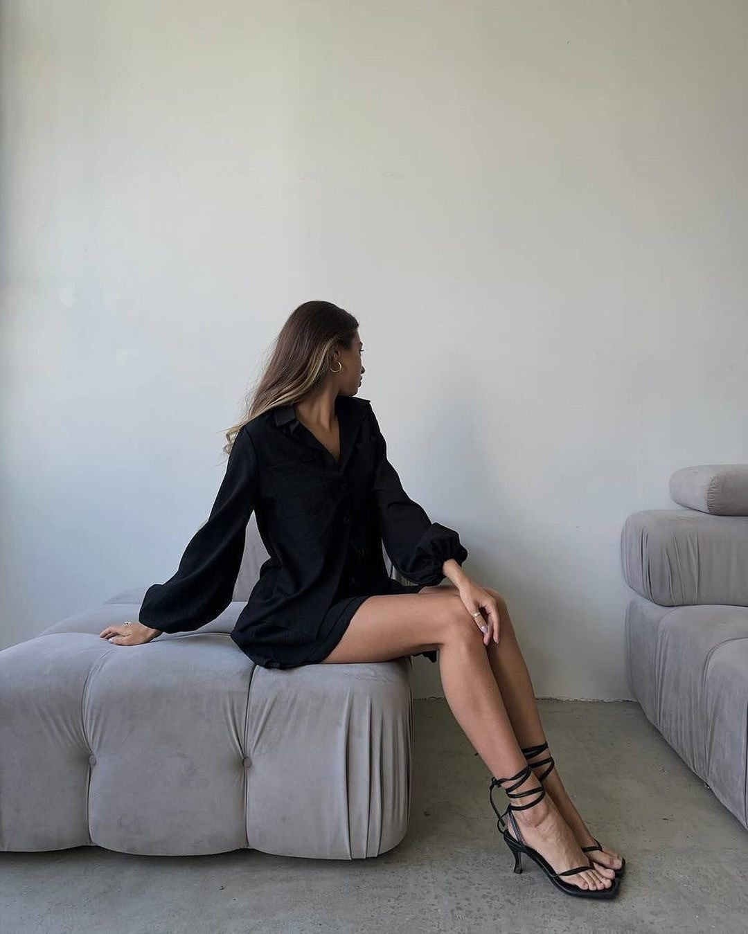 Dame afslappet kortærmet skjorte og shorts sæt Stilla