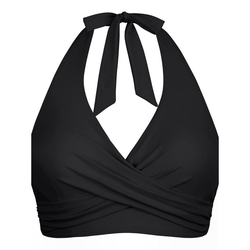 Dame Wickel-Bikini top med halterneck og figursyet design Stilla