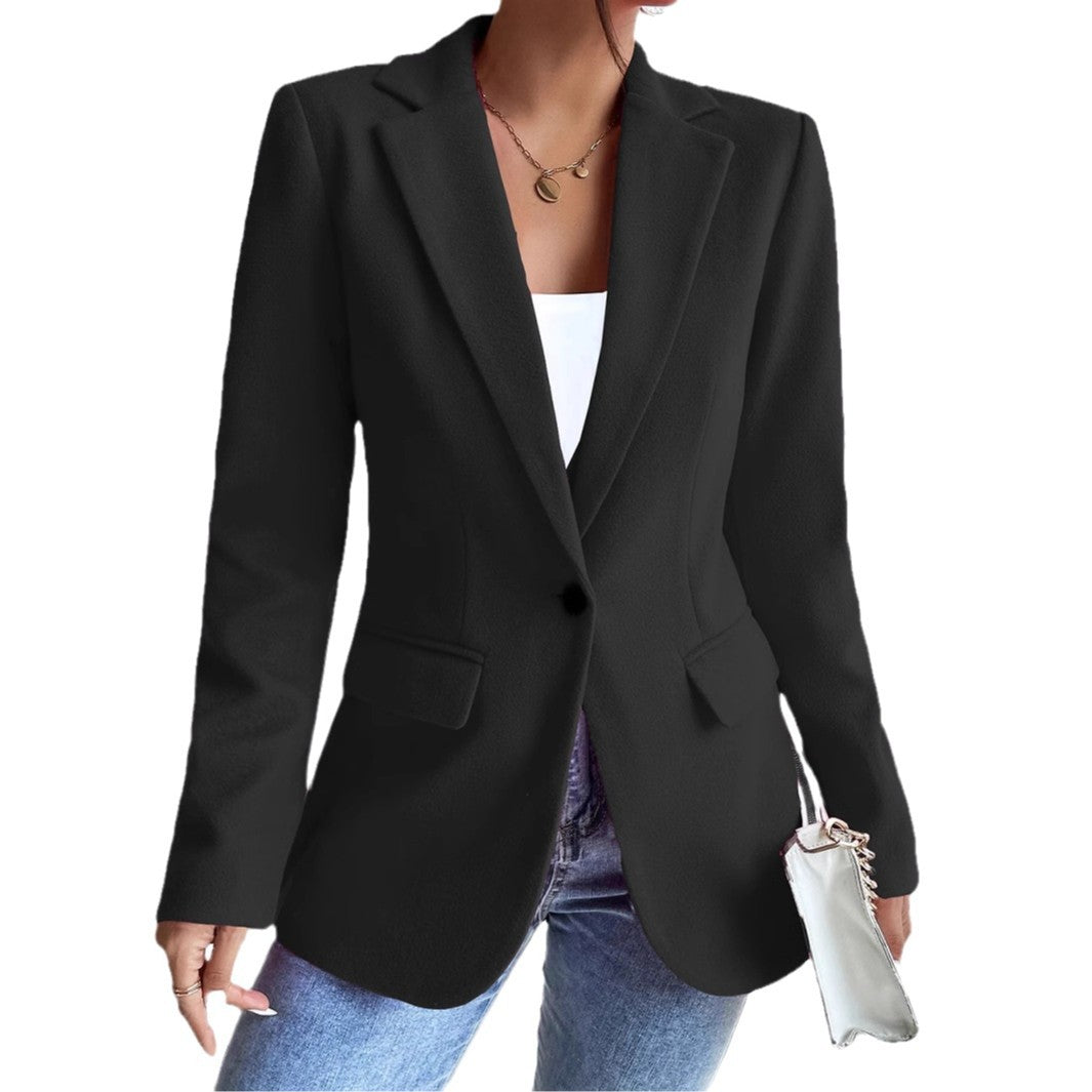 Dame elegant blazer med moderne snit og lommer Stilla