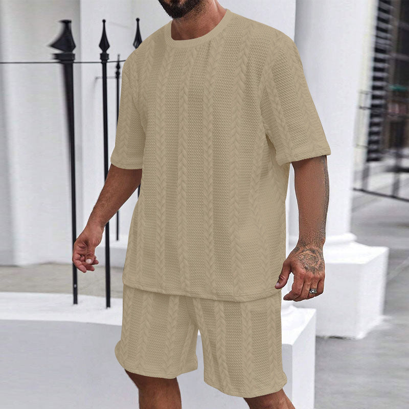 Herrer afslappet kortærmet outfit med struktureret design Stilla