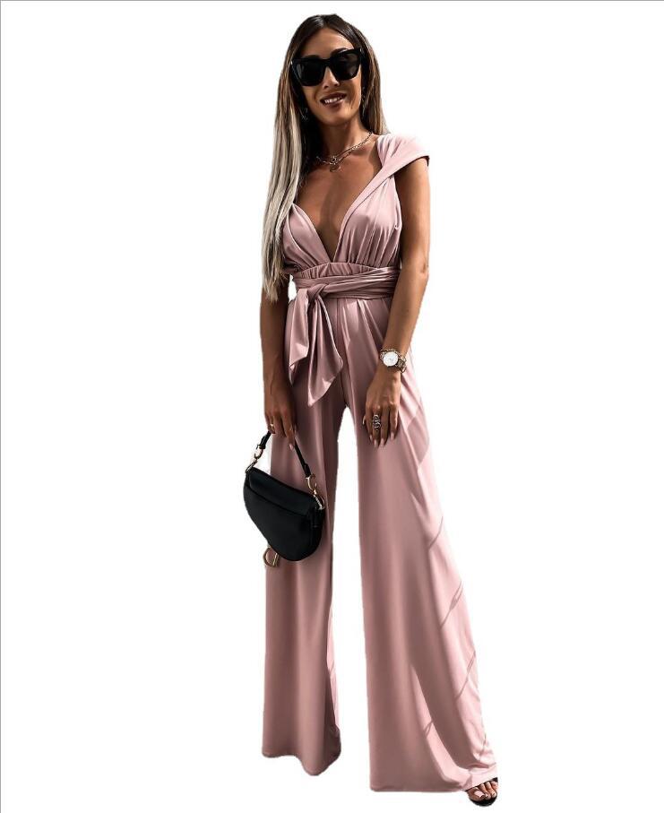 Dame jumpsuit med bredt ben og elegant talje Stilla