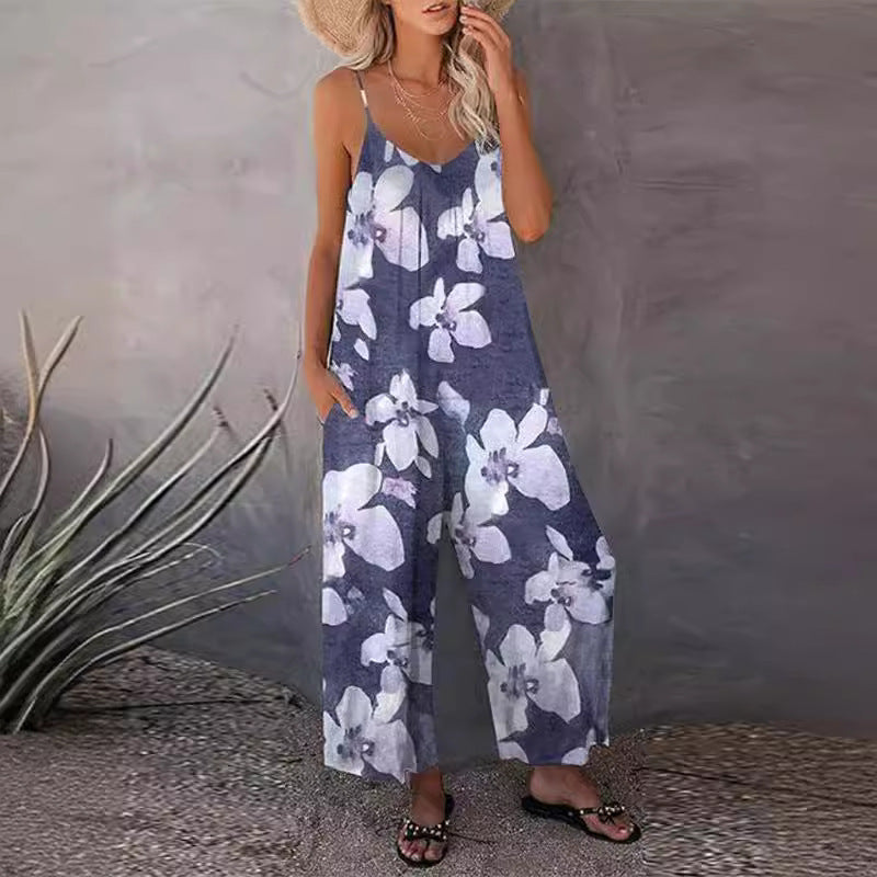 Kvinder Bohemian Bredbenet Jumpsuit Stilla