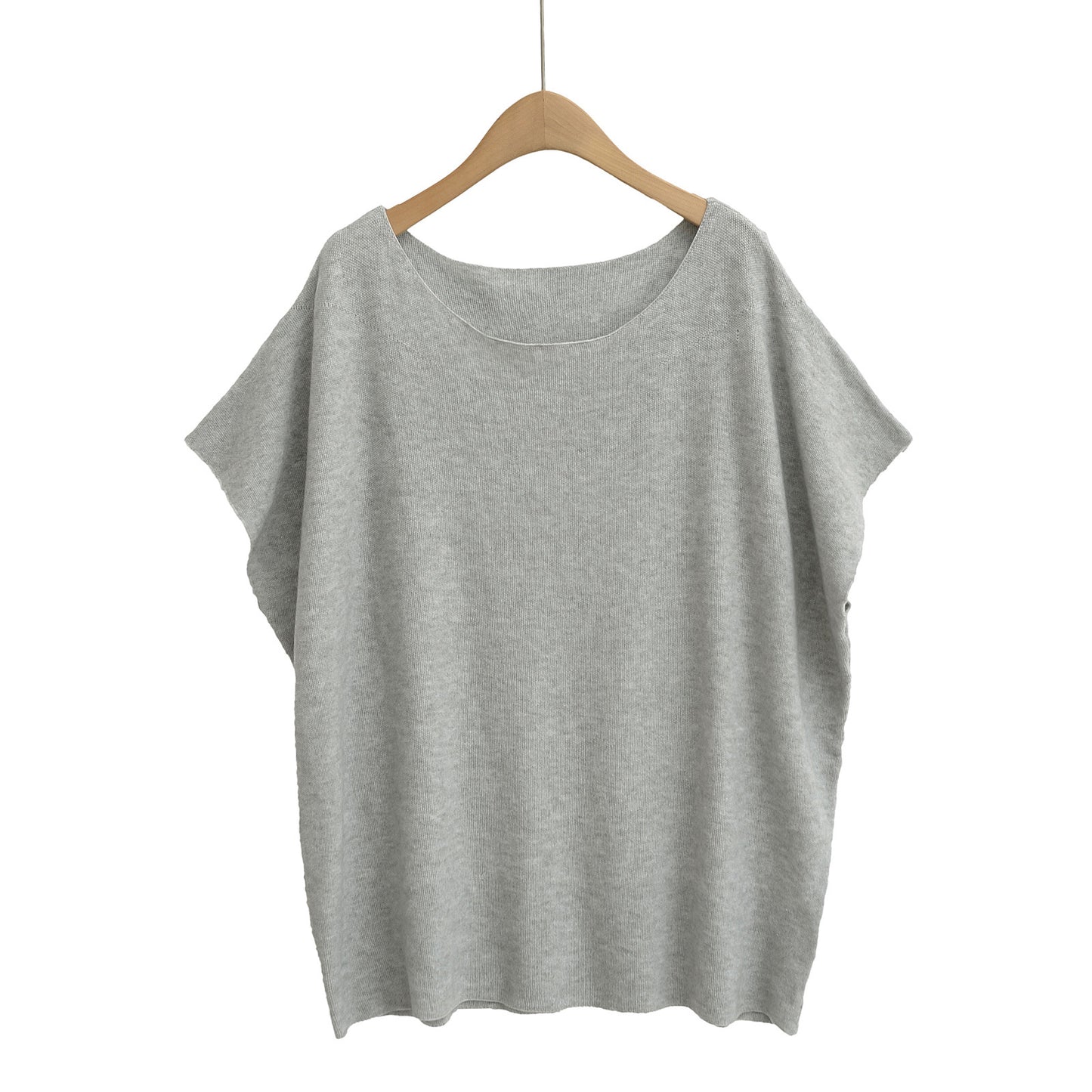 Dame afslappet oversized T-shirt i kvalitetsbomuldsblanding med moderne snit og rund halsudskæring Stilla