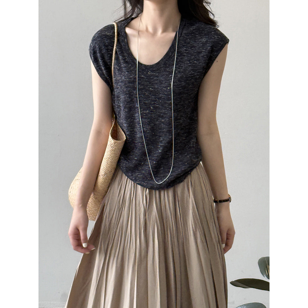 Dame afslappet kortærmet T-shirt lavet af kvalitets økologisk bomuld Stilla