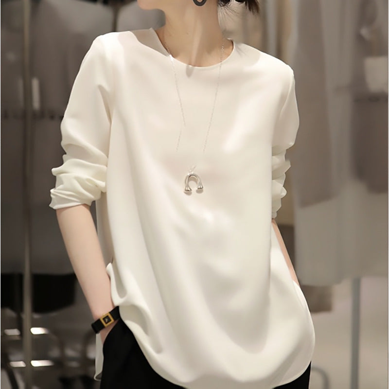 Dame Elegant Bluse med ballonformede ærmer og fin tekstur Stilla