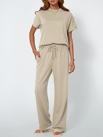 Dame afslappet lounge-sæt med elastisk talje og praktiske lommer Stilla