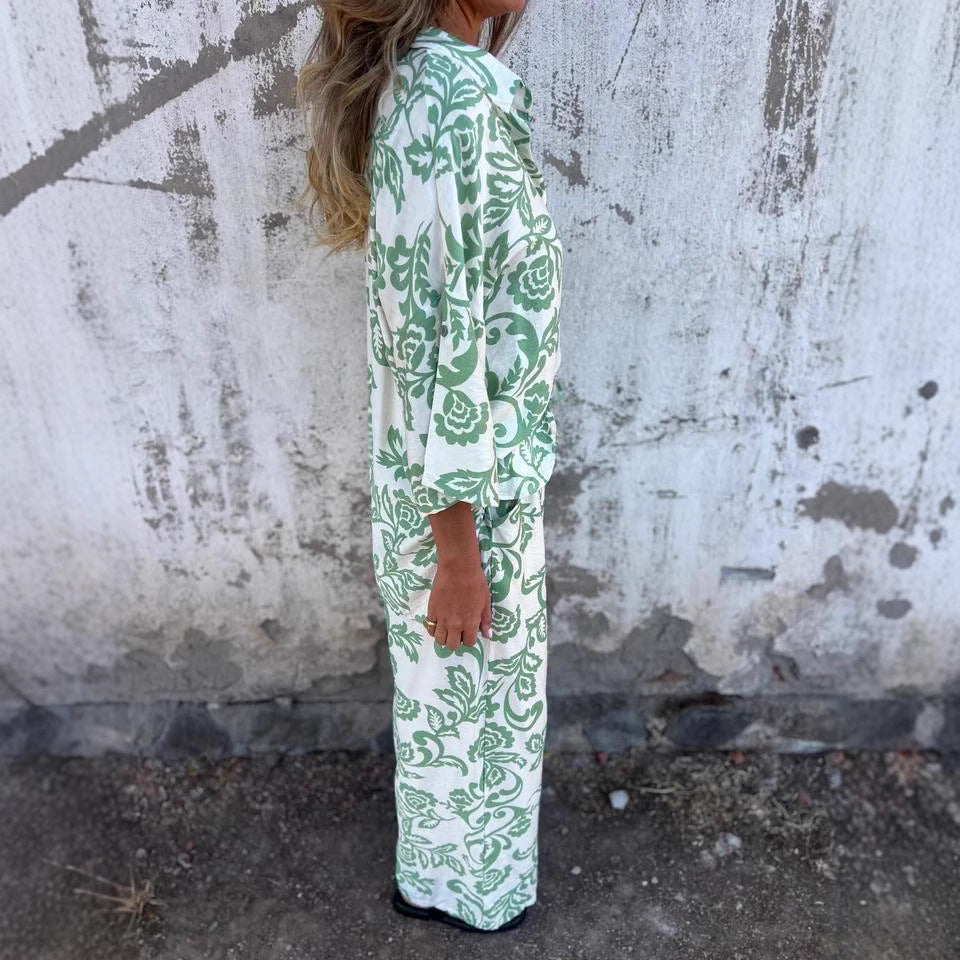 Dame Let sommer-jumpsuit med blomster mønster Stilla