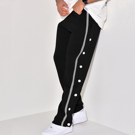Herrer sporty joggingbukser med sidelommer og elastisk bund Stilla