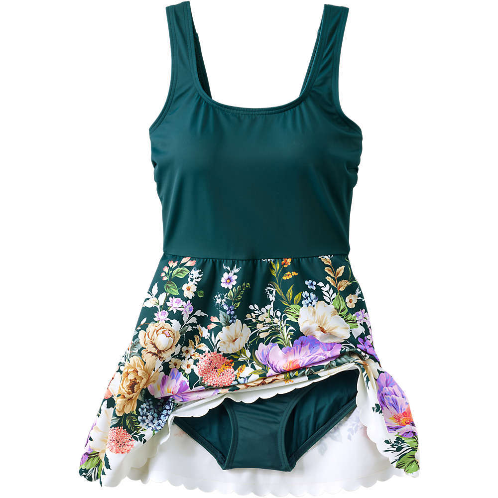 Dame Elegant Badedragt med blomsterkjole Stilla