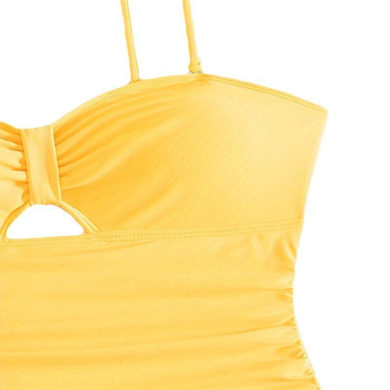 Dame Cut-Out Rynkning Enkelt badeanstalt Stilla