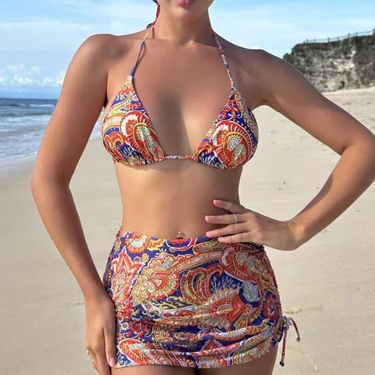 Dame bikini sæt med trendy trend- og omslagsskrift Stilla