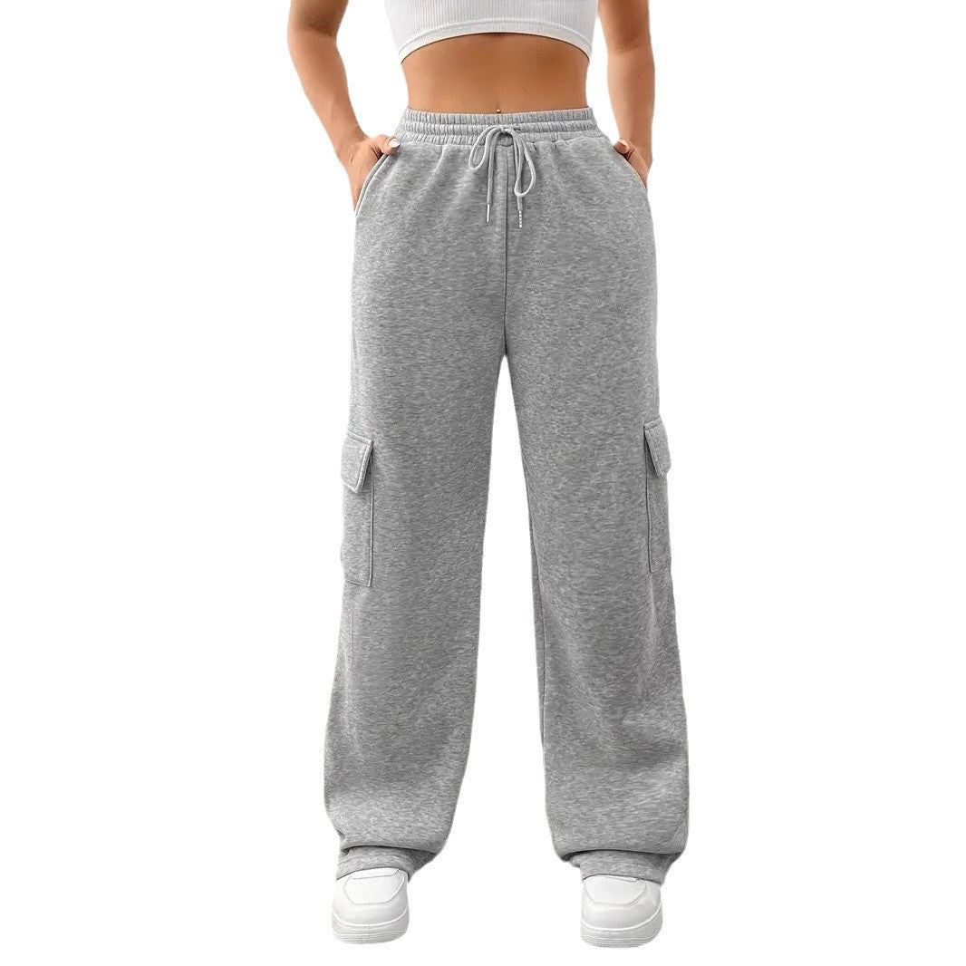 Dame afslappet Cargo-bukser med elastisk talje og praktiske lommer Stilla