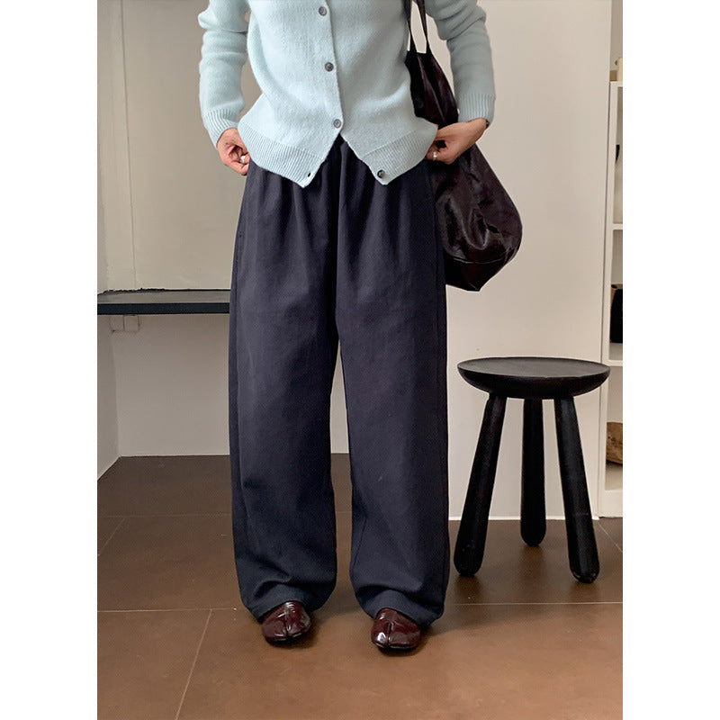 Dame afslappet Palazzo-bukser med høj talje og komfortabel elastik Stilla