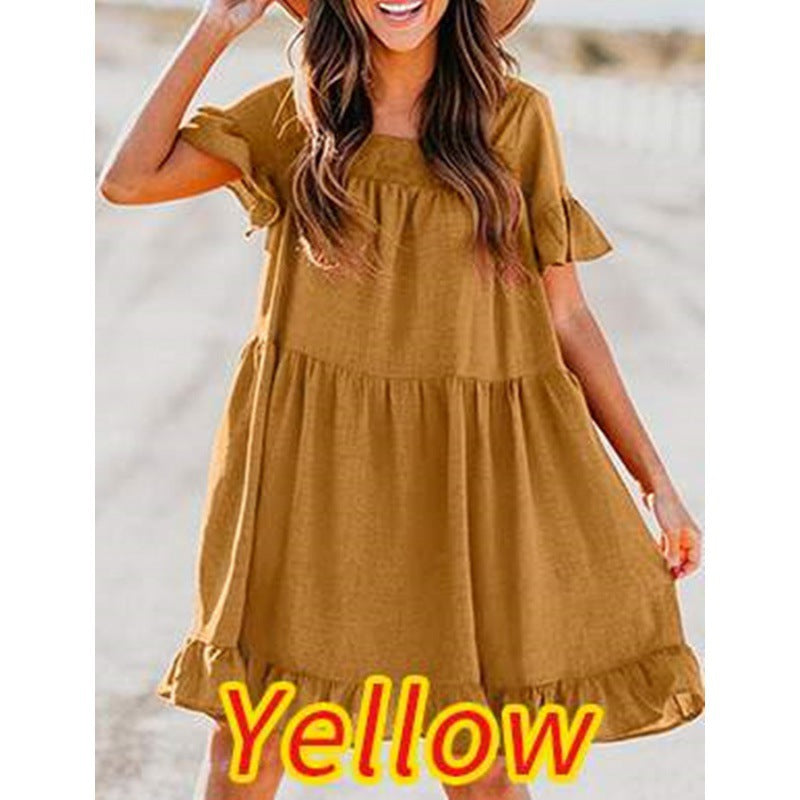 Dame Afslappet Lagdelt Sommerkjole Stilla