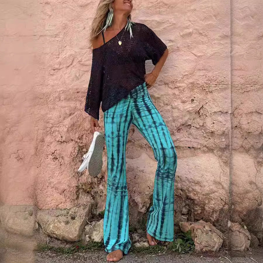 Dame afslappet flared bukser Stilla