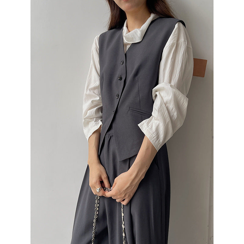 Dame elegant High-Waist Palazzo-bukser med plisseringer og praktiske lommer Stilla