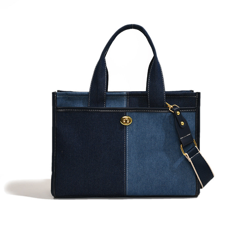 Dame Denim Laptop Tote Stilla