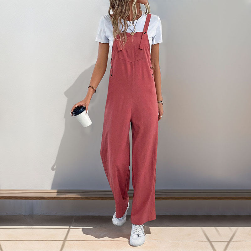 Dame Casual Bred-Ben Overall Jumpsuit Stilla