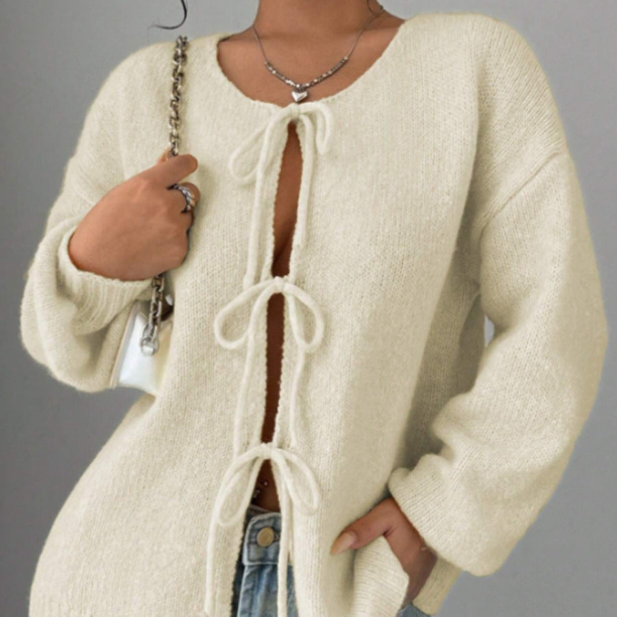 Femme Åben Forside Strikcardigan Stilla