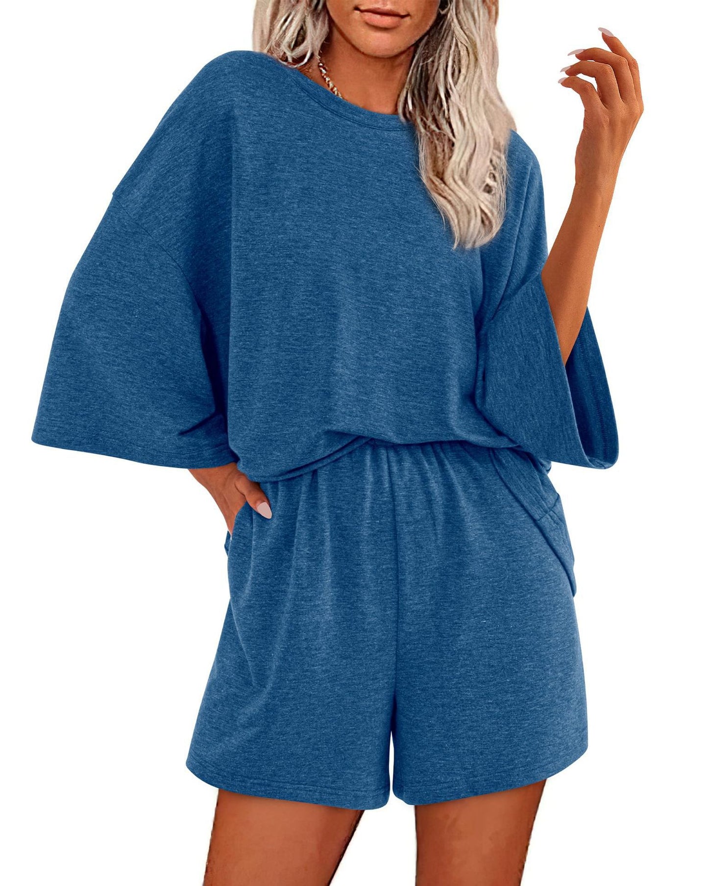 Dame afslappet heldragt sæt med vid snit og elastisk talje Stilla